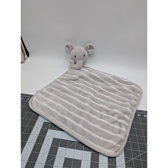 Nordstrom Baby Other - Nordstrom Baby Gray Elephant Lovey Plush 2016 Stripes Security Blanket Stuffed